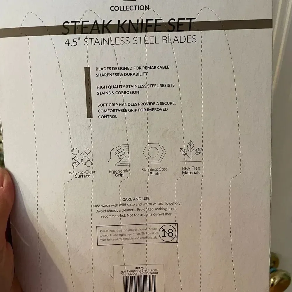 BKLYN Steel Elemental 4.5 Steak Knife Set